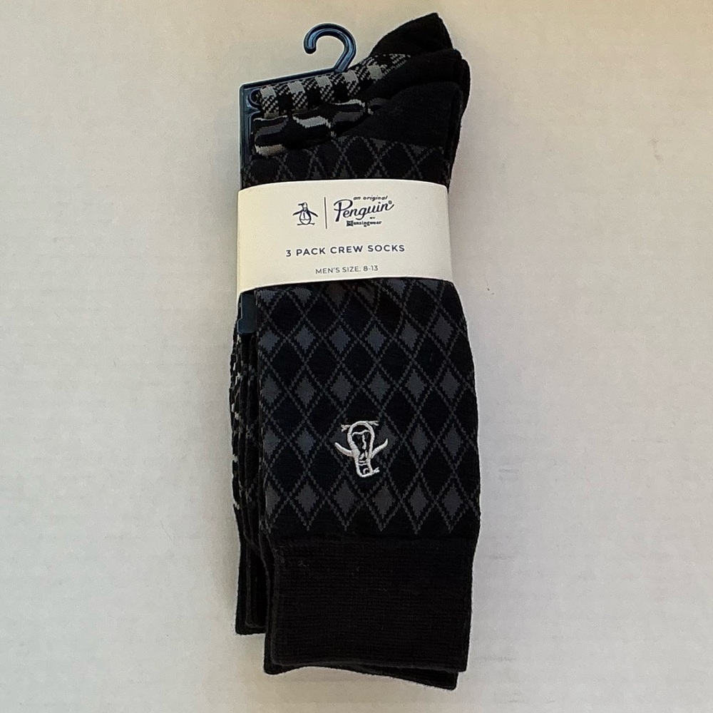 Original Penguin Crew Assorted Socks - Pack of 3 - Picture 2 of 14